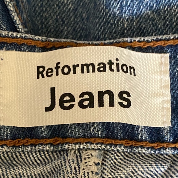 Reformation Star Pocket Ankle Jeans Size 31 Ultra High Rise Straight Iskar Wash - Picture 4 of 15